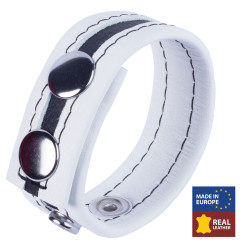 The Red Cockring en cuir Tippy Blanc